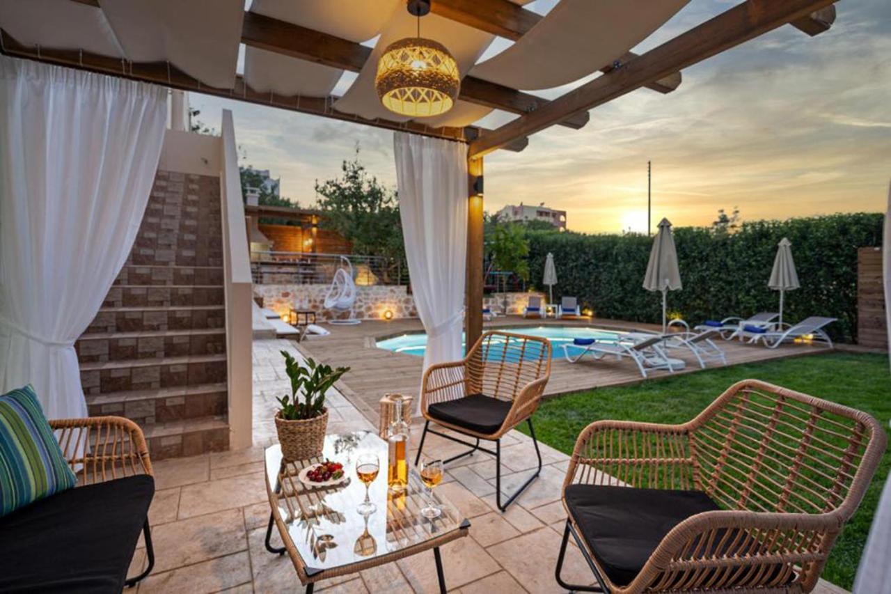 Villa Ellovos With Private Pool Rethymnon Exterior foto